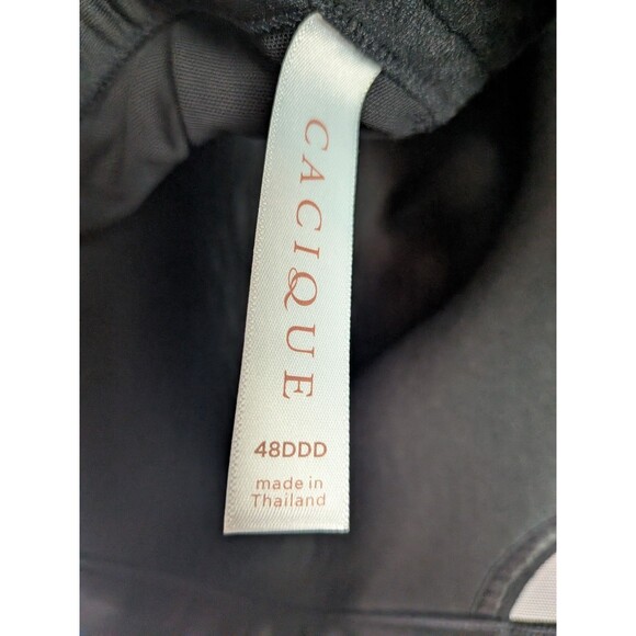 Cacique Bra 48DDD Lightly Lined No-Wire Black Lane Bryant Wireless Plus Size - Picture 9 of 11